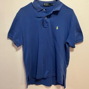 Ralph Lauren Men's Polo Shirt in Classic Blue & Yellow